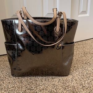 Silver metallic MK bag.